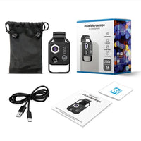 ZOMMIXA: 200X HD Pocket Microscope with LED Light & Phone Clip