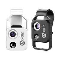 ZOMMIXA: 200X HD Pocket Microscope with LED Light & Phone Clip