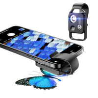 ZOMMIXA: 200X HD Pocket Microscope with LED Light & Phone Clip